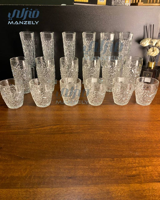 طقم كراكل منقرش كامل18 قطعة