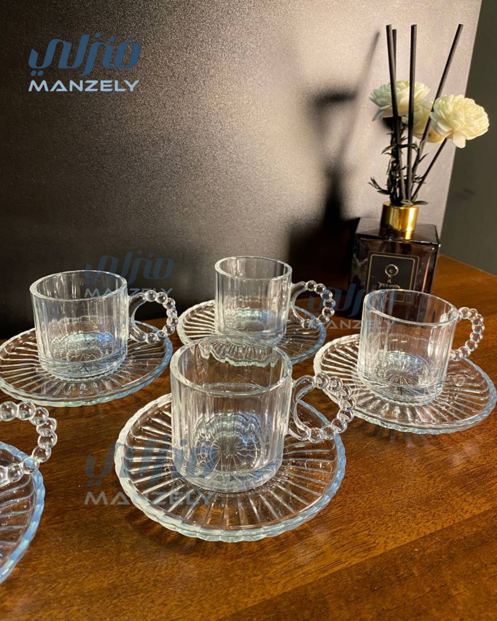 طقم قهوه بابلز بيرلو بالطبق