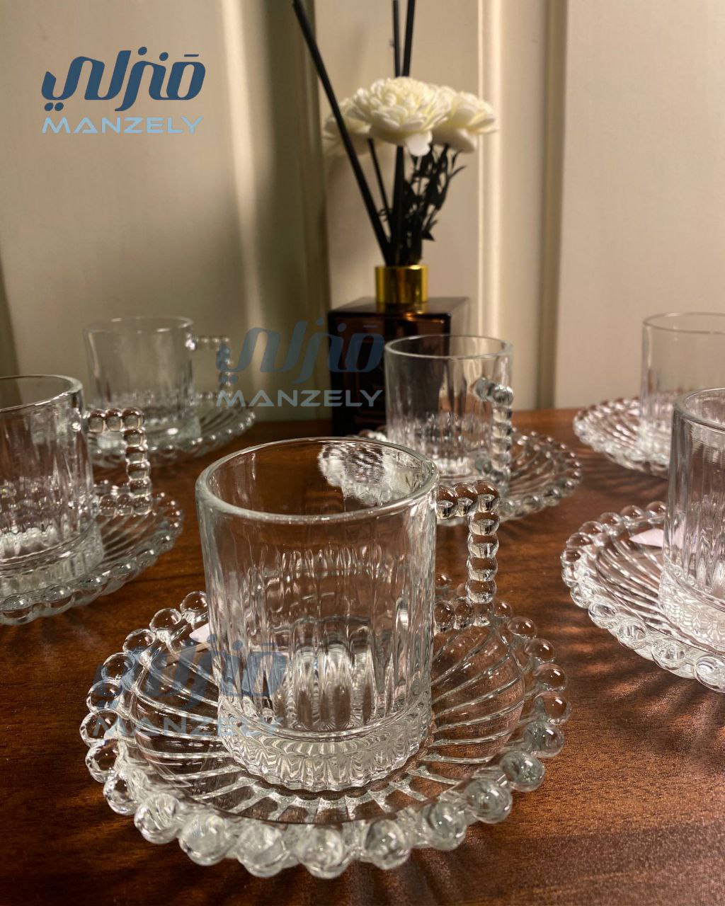 طقم قهوه بوبا بابلز بالطبق