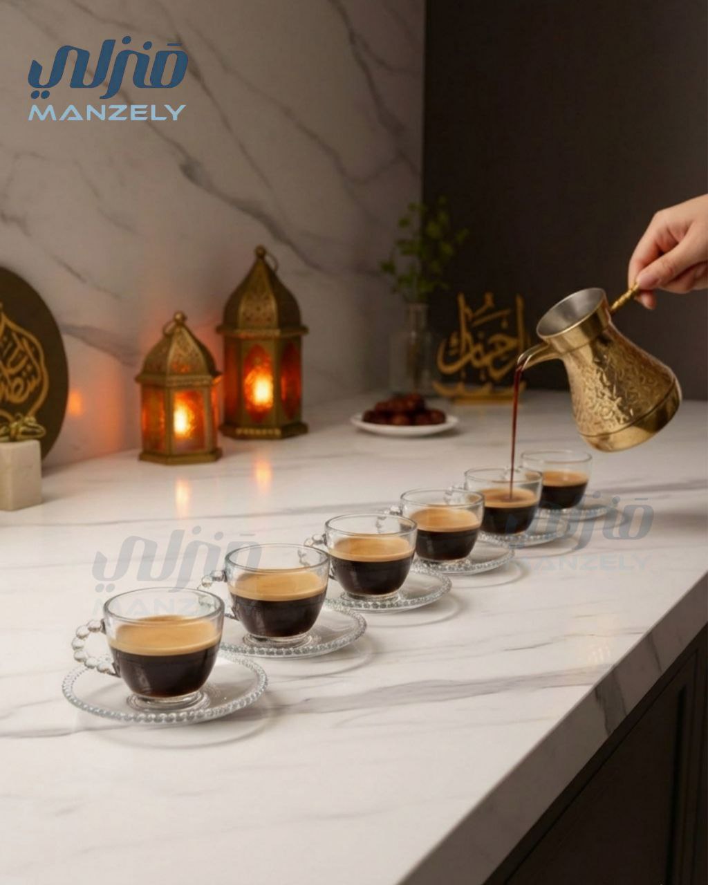 طقم قهوه بابلي بالطبق