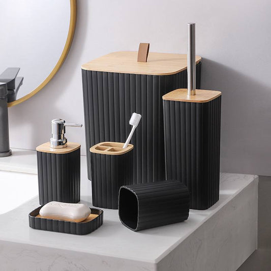 Royal Ribbed Bathroom Set 6 Pieces