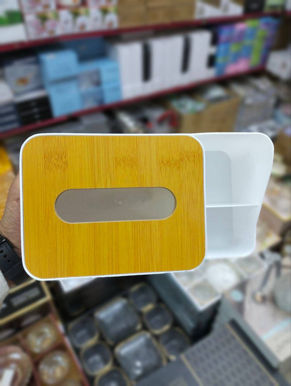 علبه مناديل × منظم ابيض مستورده