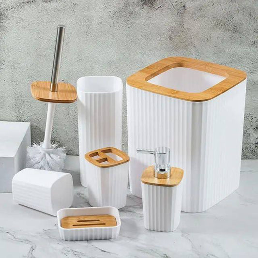 Royal Ribbed Bathroom Set 6 Pieces