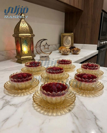 طقم خشاف عسلي بالطبق