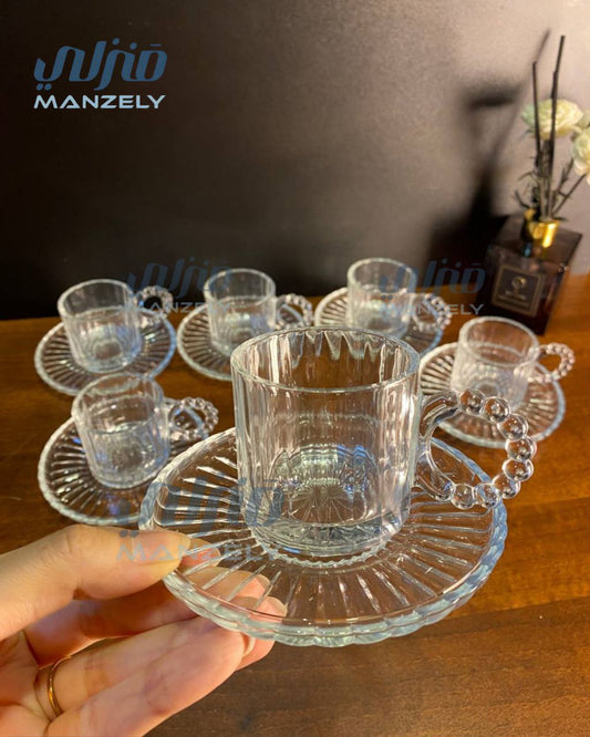 طقم قهوه بابلز بيرلو بالطبق