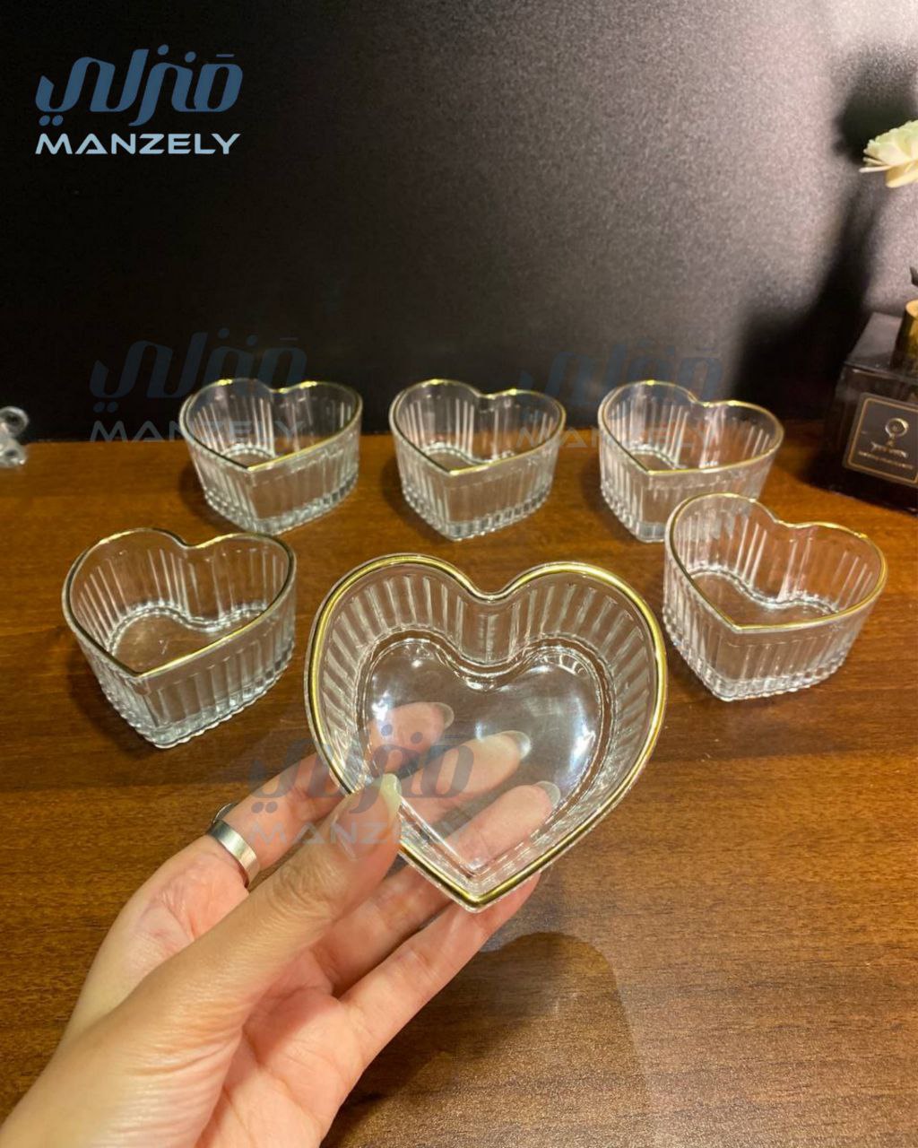 طقم بولات قلوب مستورد إطار جولد