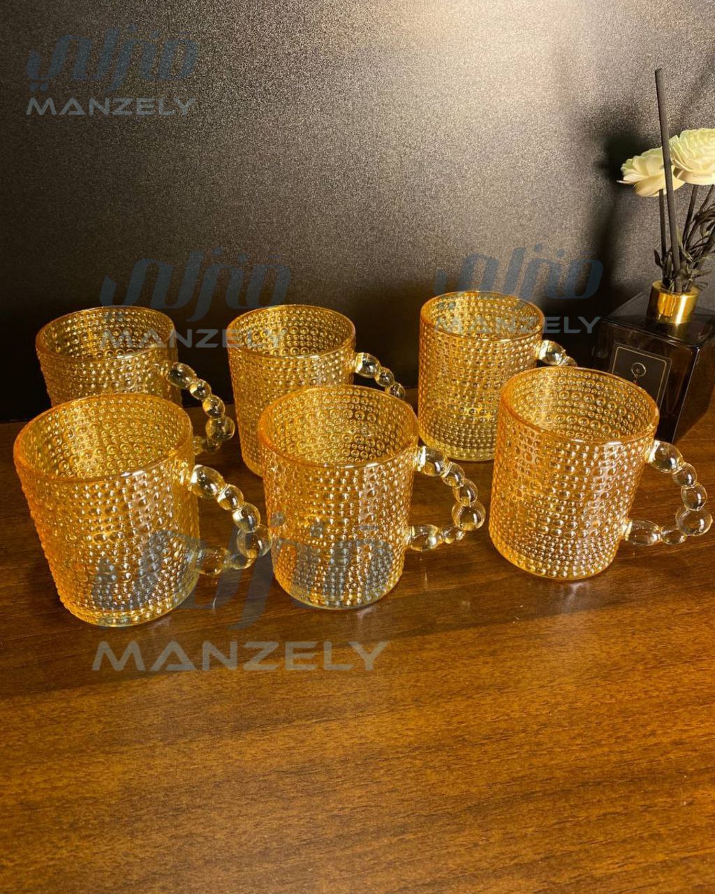 طقم مجات Fan مستورد عسلي