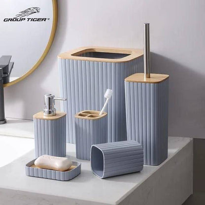 Royal Ribbed Bathroom Set 6 Pieces