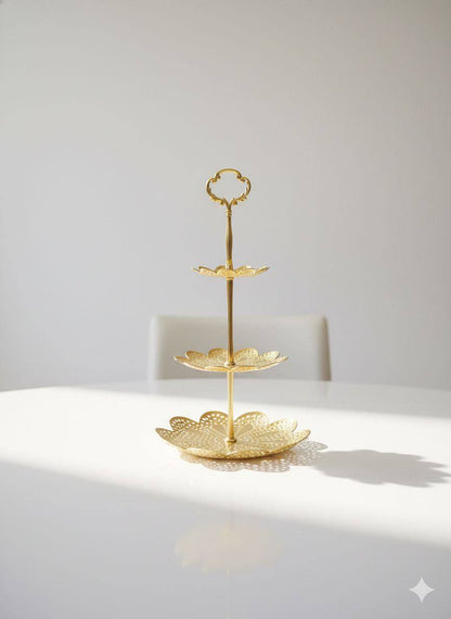 شيال معدني ثلاثي ذهبي مستورد