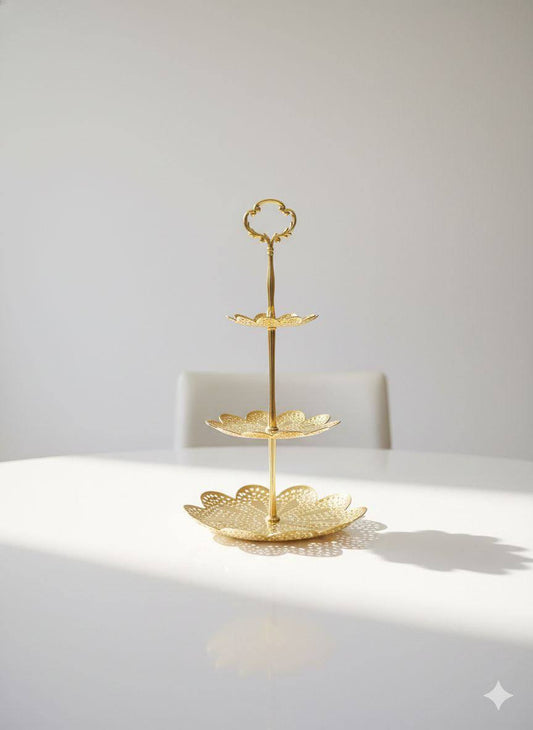 شيال معدني ثلاثي ذهبي مستورد