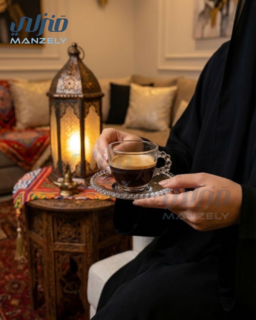 طقم قهوه بابلي بالطبق