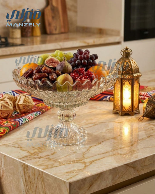 طبق فاكهه كريستال برازيليا