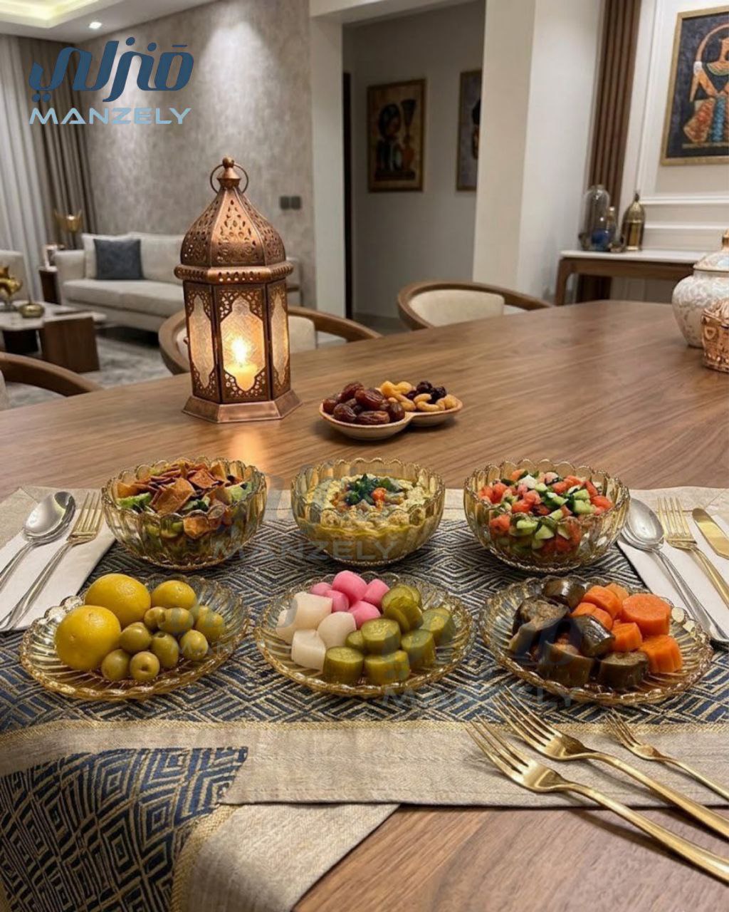 طقم خشاف عسلي بالطبق