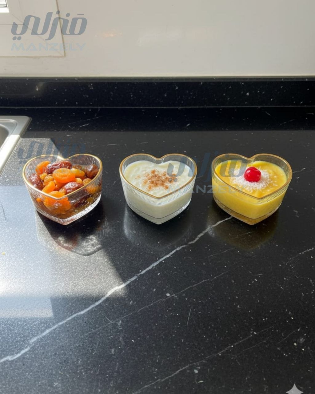 طقم بولات قلوب حجري