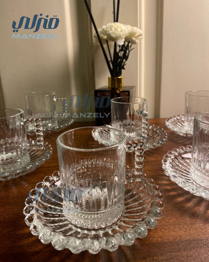 طقم قهوه بوبا بابلز بالطبق