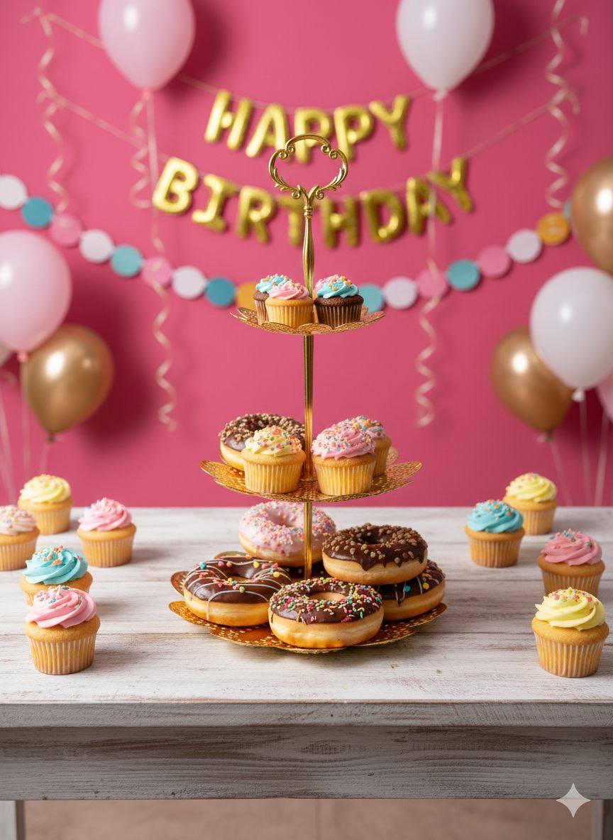 شيال معدني ثلاثي ذهبي مستورد