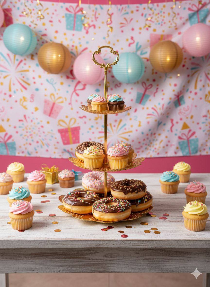 شيال معدني ثلاثي ذهبي مستورد