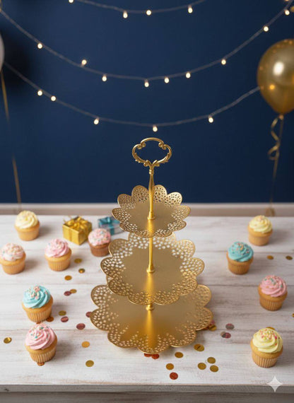 شيال معدني ثلاثي ذهبي مستورد