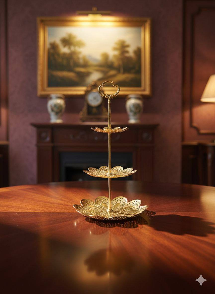 شيال معدني ثلاثي ذهبي مستورد