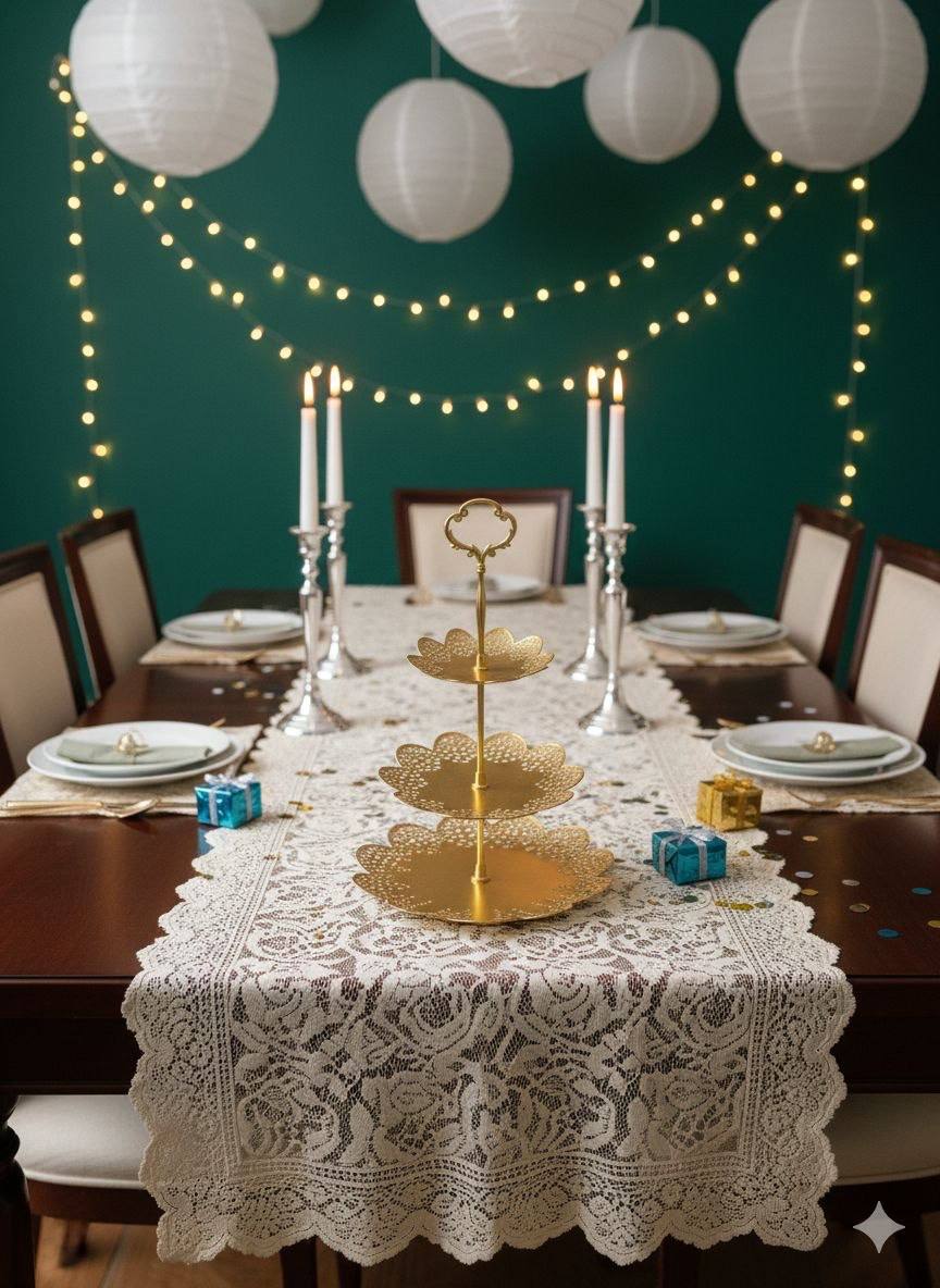 شيال معدني ثلاثي ذهبي مستورد