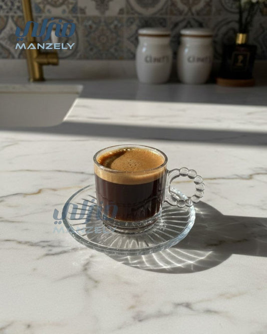 طقم قهوه بابلز بيرلو بالطبق