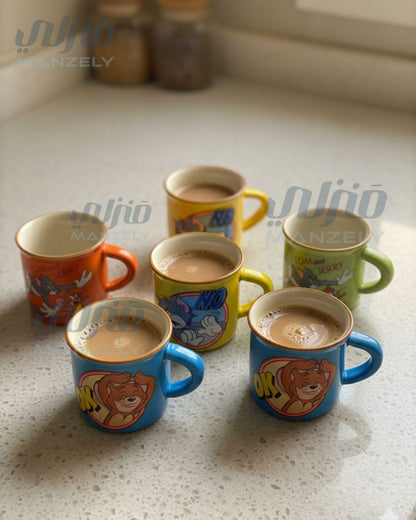 طقم قهوه بورسلين توم اند جيرى