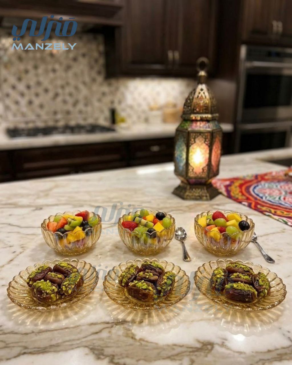 طقم خشاف عسلي بالطبق