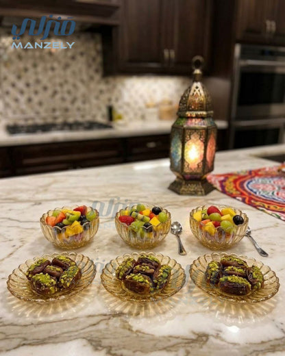 طقم خشاف عسلي بالطبق