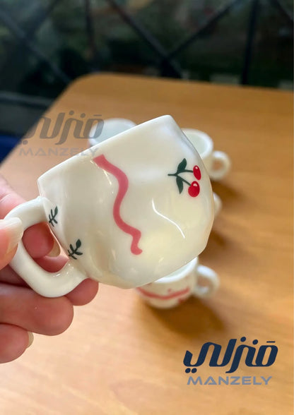 طقم قهوة بورسلين ميني