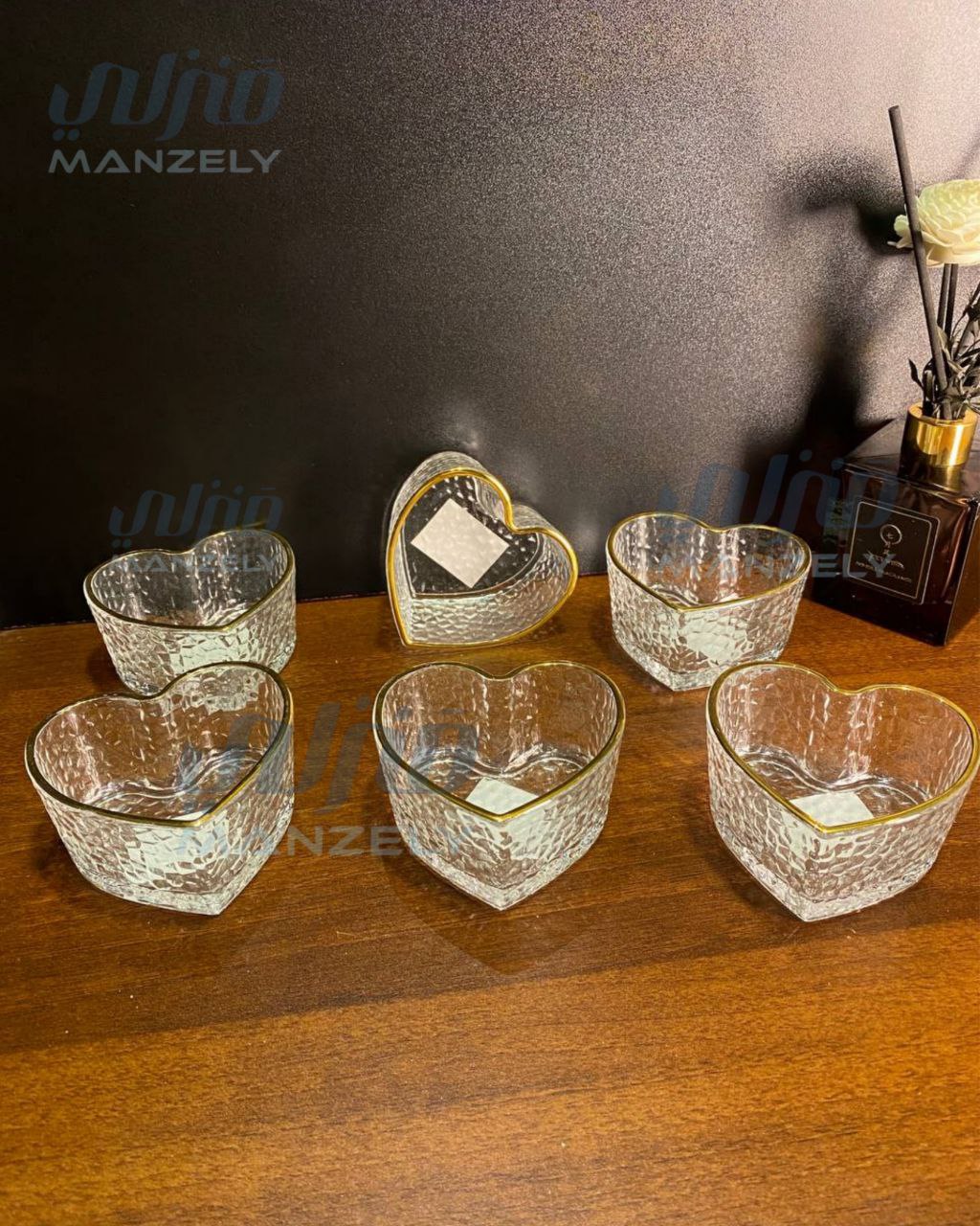 طقم بولات قلوب حجري