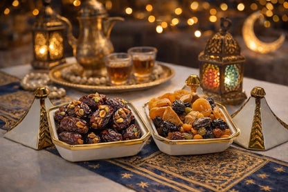 تمريه بورسلين بحواف ذهبيه مستورده