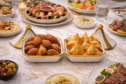 تمريه بورسلين بحواف ذهبيه مستورده