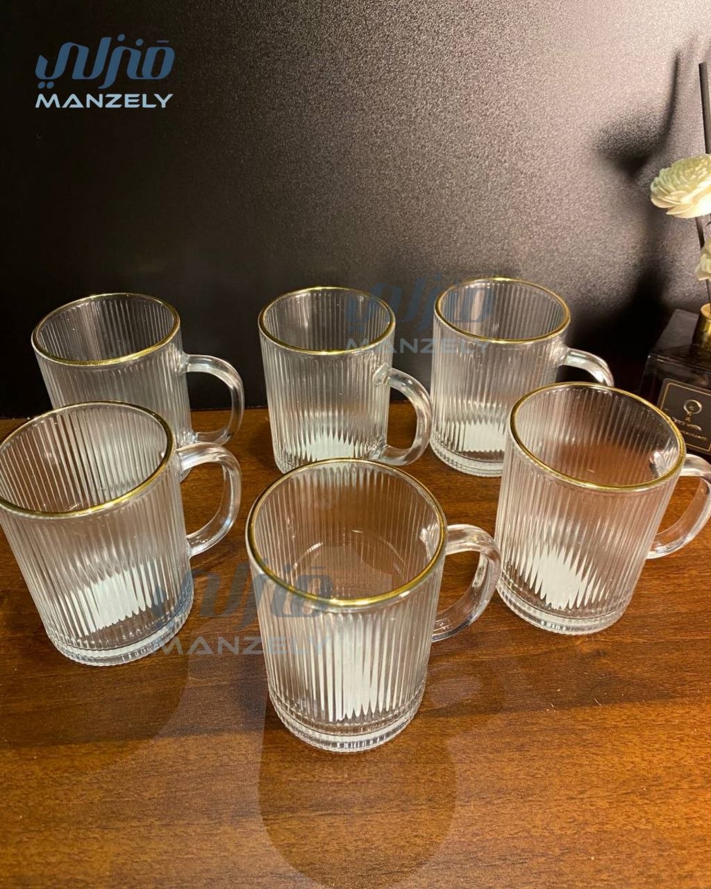 مج كابتشينو مضلع إطار جولد