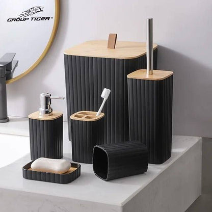 Royal Ribbed Bathroom Set 6 Pieces