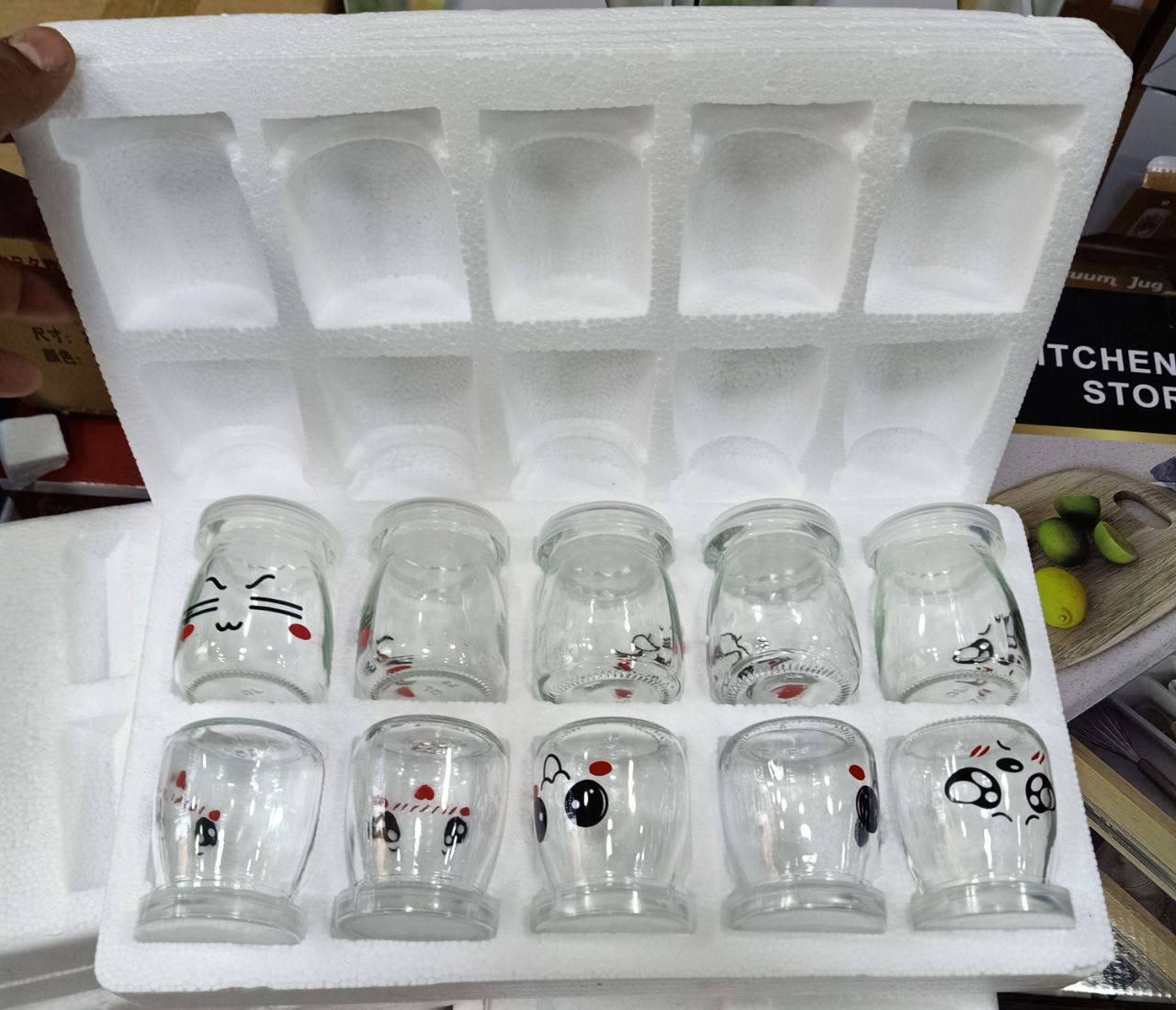 طقم اكواب زبادي ايموشن مستورده