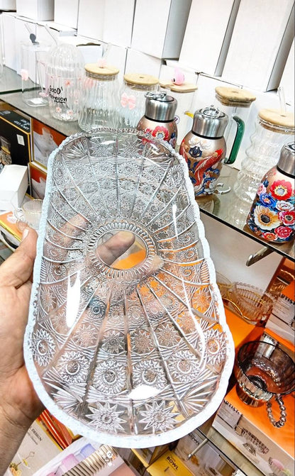 سرفيس كريستال مستورد  بيضاوي