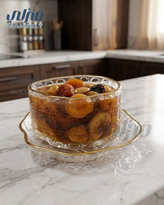 طقم خشاف هندسي معرج بأطار جولد