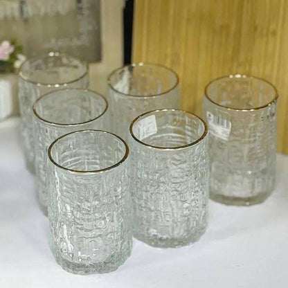 طقم كوب محجر حرف جولد