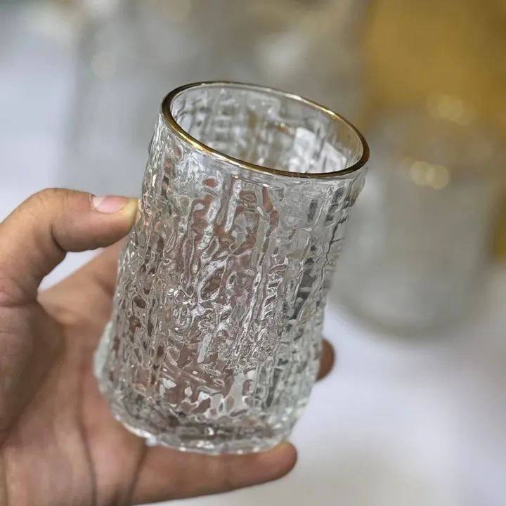 طقم كوب محجر حرف جولد