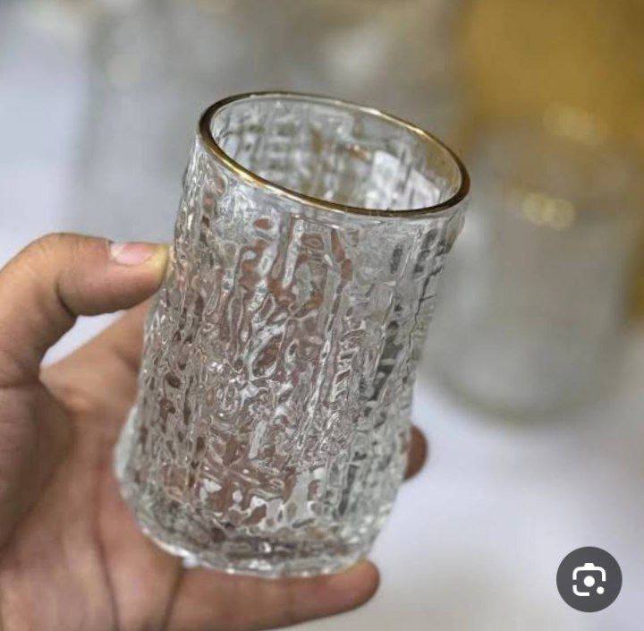 طقم كوب محجر حرف جولد