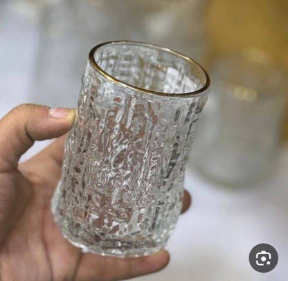 طقم كوب محجر حرف جولد