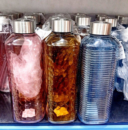 زجاجة زجاج مستوردة بغطاء استانلس