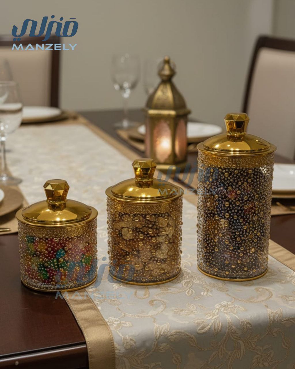 طقم جار كاندي دهبي