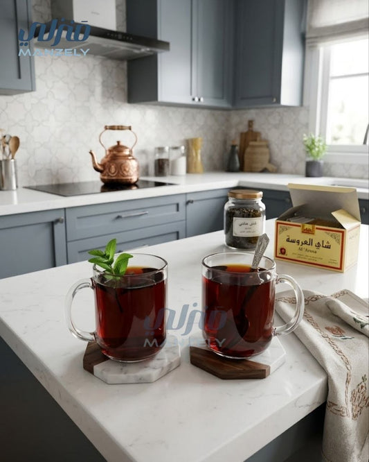 طقم شاي كراميل