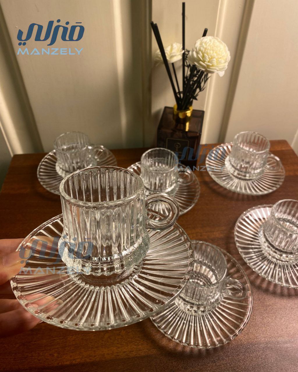 طقم قهوه روبوستا بالطبق