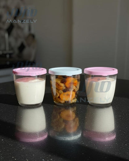 طقم زبادي بومبيه