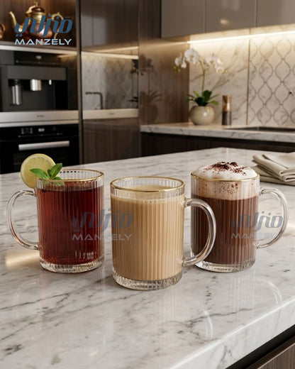 مج كابتشينو مضلع إطار جولد