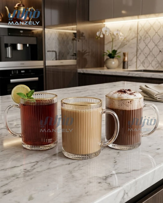 مج كابتشينو مضلع إطار جولد