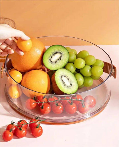 طبق تقديم حلويات مضلع بيد شبيه للجلد