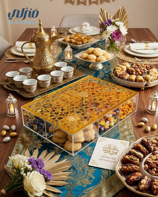 علبة كحك اكليريك شفاف اصلي